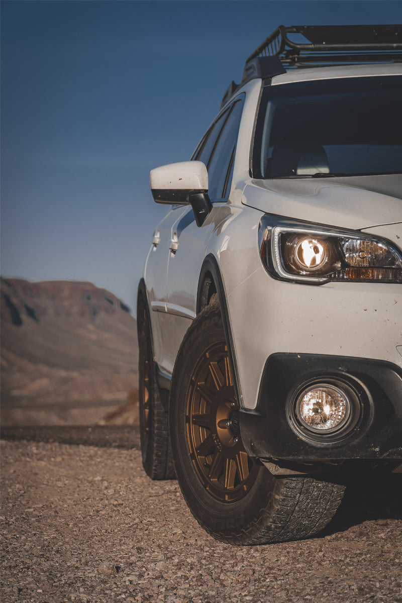 Ricochet 17 X 8 / 5 X 100 / 38 MM / 6 Inch Back Space Satin Gold, ICON Alloys