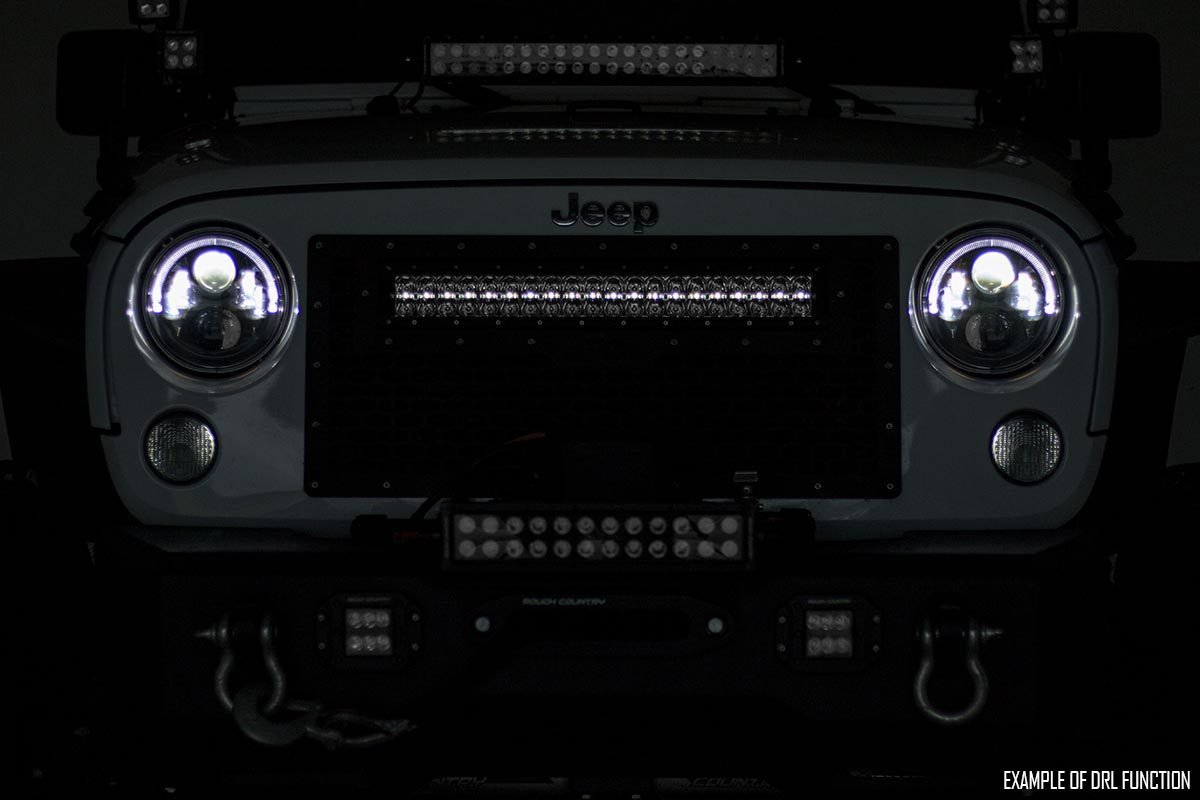 Mesh Grille 30 Inch Dual Row LED Black Ser Ford F-150 2WD/4WD (2015-2017) Rough Country