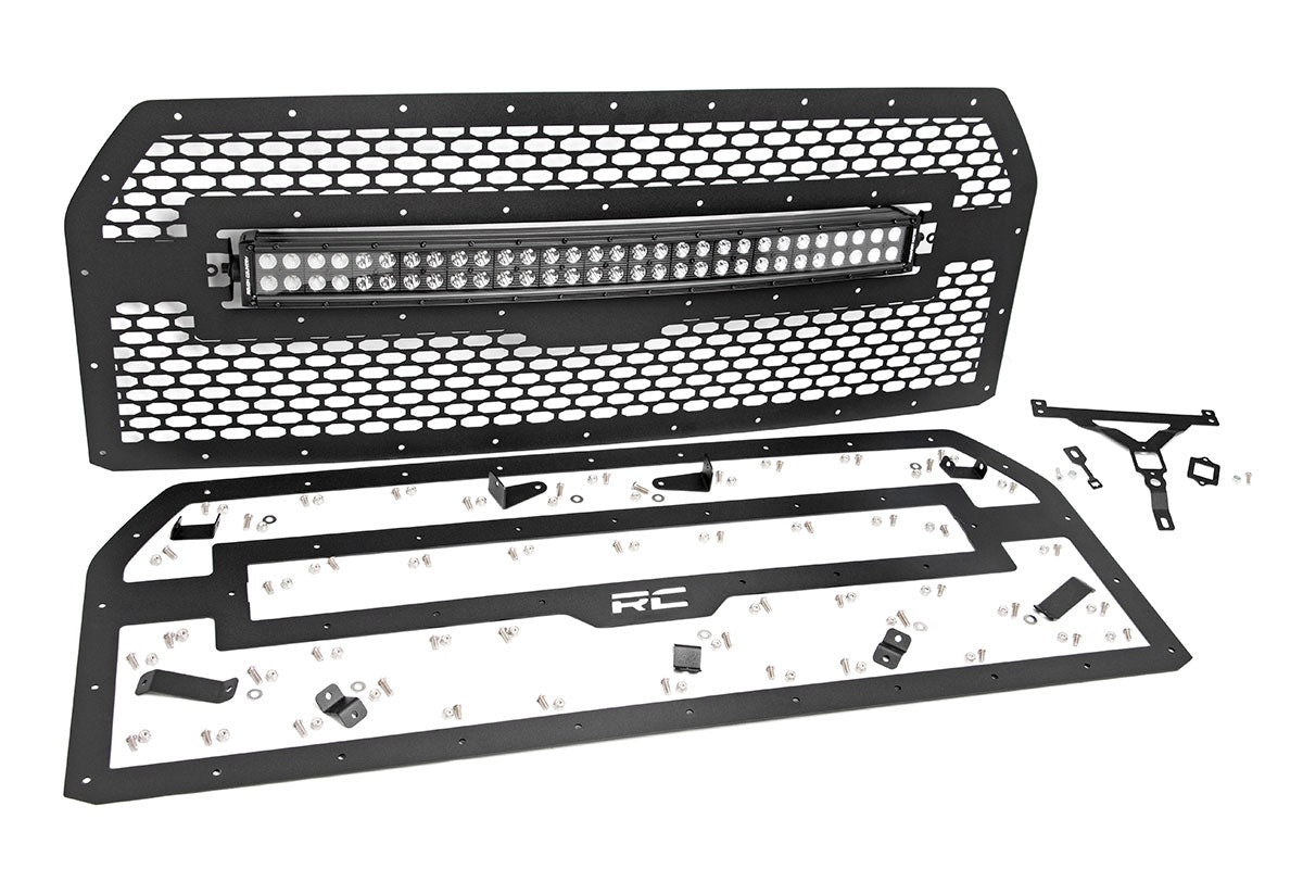 Mesh Grille 30 Inch Dual Row LED Black Ford F-150 2WD/4WD (2015-2017) Rough Country