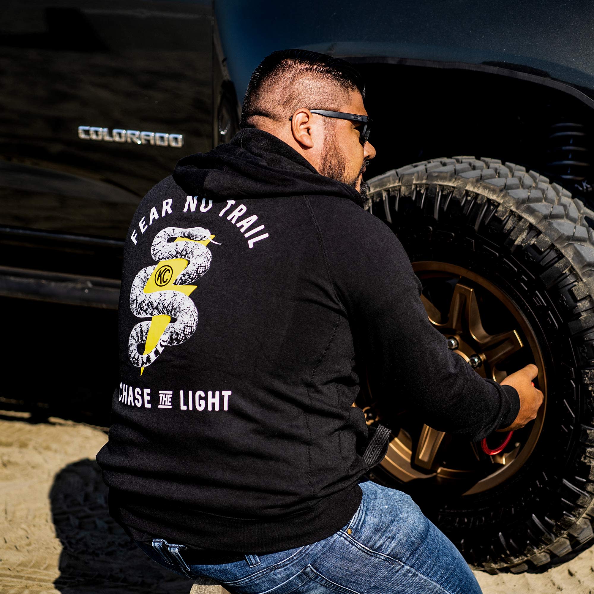 KC HiLiTES FEAR NO TRAIL ZIP-UP HOODIE BLACK 2XL - 70319