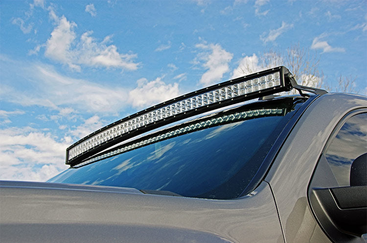 LED Light Mount Upper Windshield 50 Inch Curved Silverado/Sierra 1500/1500 SUV/2500HD/3500HD (07-14) Rough Country