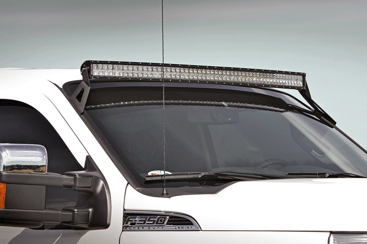 LED Light Mount Upper Windshield 54 Inch Curved Ford F-250/F-350 Super Duty (99-16) Rough Country
