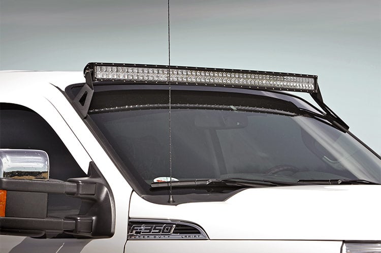 LED Light Mount Upper Windshield 54 Inch Curved Ford F-250/F-350 Super Duty (99-16) Rough Country