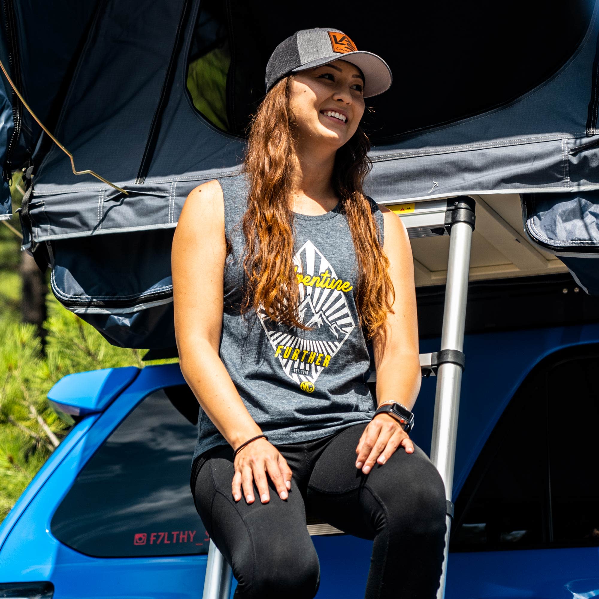 KC HiLiTES WOMENS ADVENTURE FURTHER TANK TOP BLUE XS - 70631