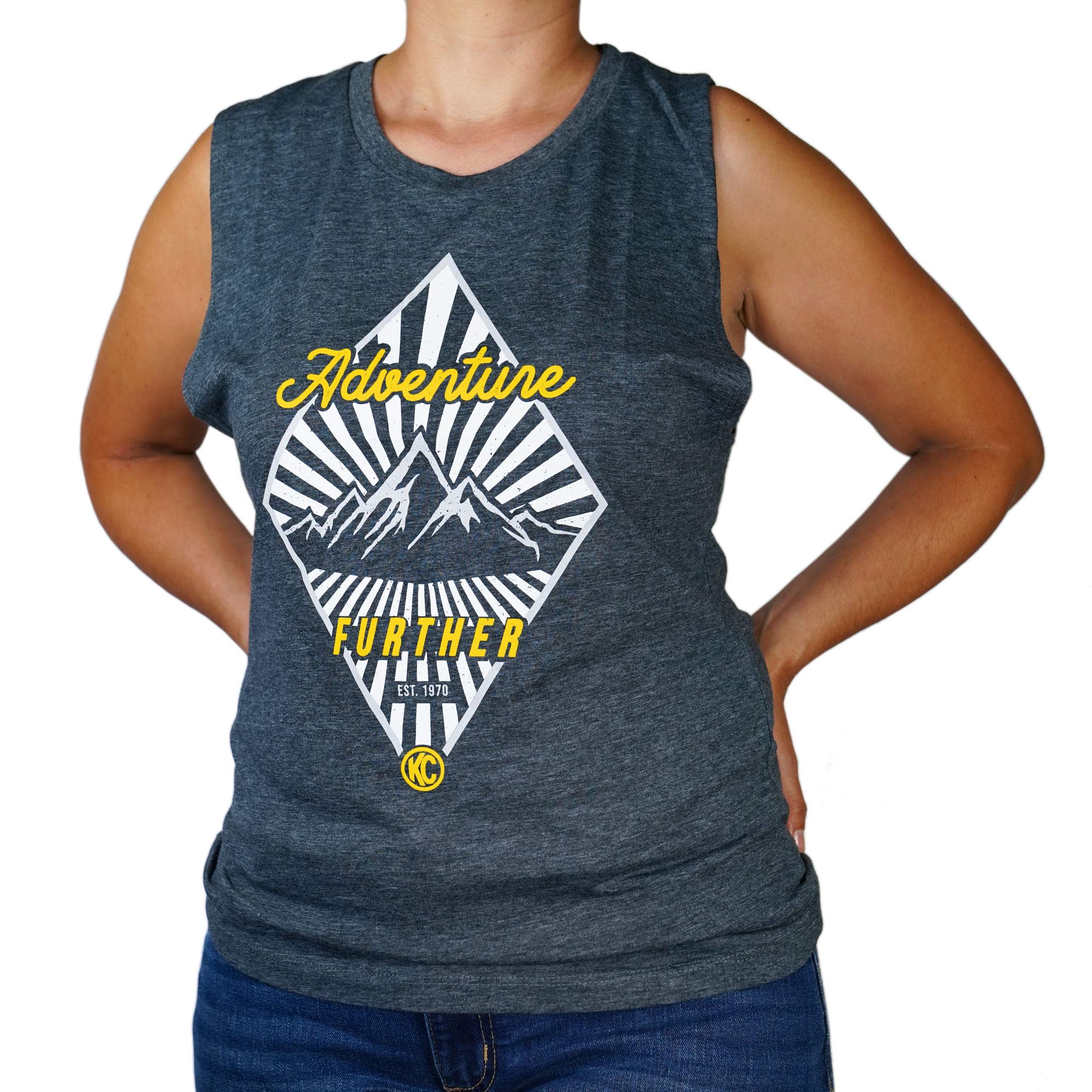 KC HiLiTES WOMENS ADVENTURE FURTHER TANK TOP BLUE XL - 70631