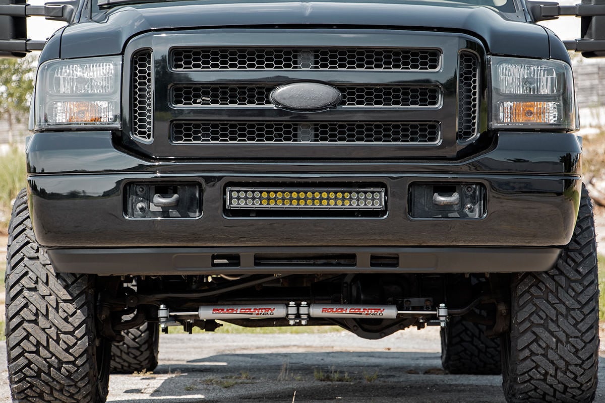 LED Light Kit Bumper 20 Inch Chrome Dual Row Amber DRL Ford F-250/F-350 Super Duty (05-07) Rough Country