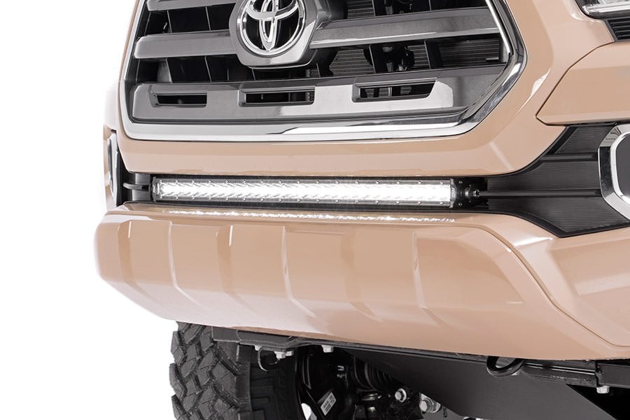 LED Light Kit Lower Grille Mount 30 Inch Black Single Row Toyota Tacoma (16-23) Rough Country