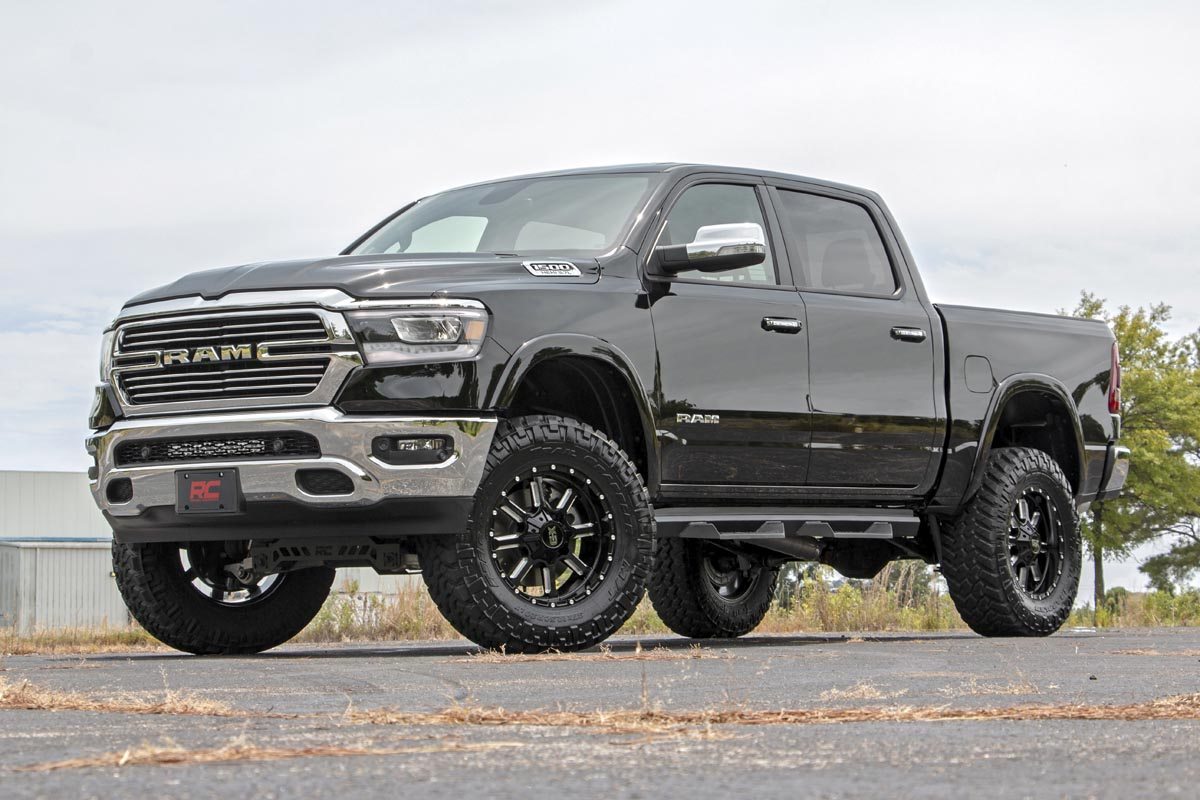 LED Light Kit Bumper Mount 20 Inch Chrome Dual Row White DRL Ram 1500 (19-24) Rough Country