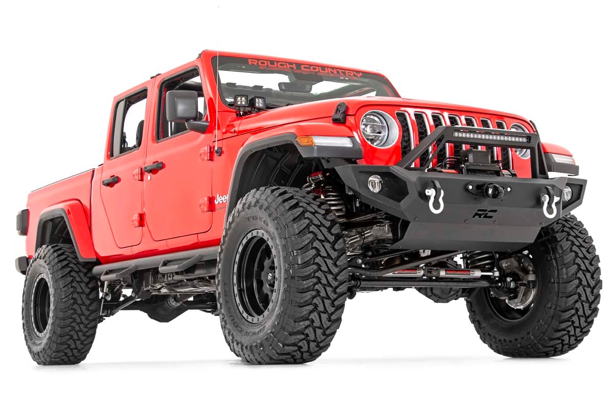 Quad LED Light Kit Cowl Mount 2 Inch Black Pairs Spot Jeep Gladiator JT/Wrangler JL (18-26) Rough Country