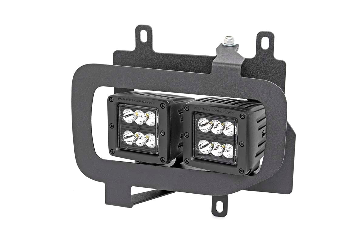 LED Light Kit Fog Mount Dual 2 Inch Black Pairs Spot Ford F-150 (15-17) Rough Country