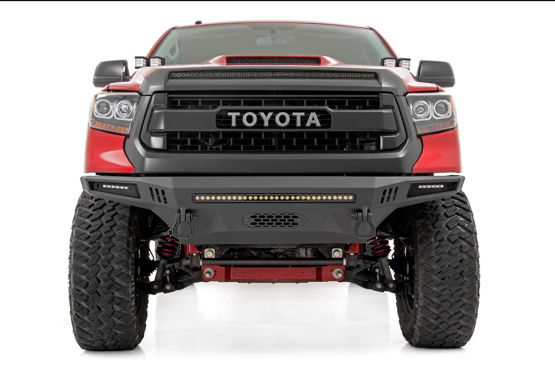LED Light Kit Hood Bulge 40 Inch White/Amber Strip Toyota Tundra (14-21) Rough Country