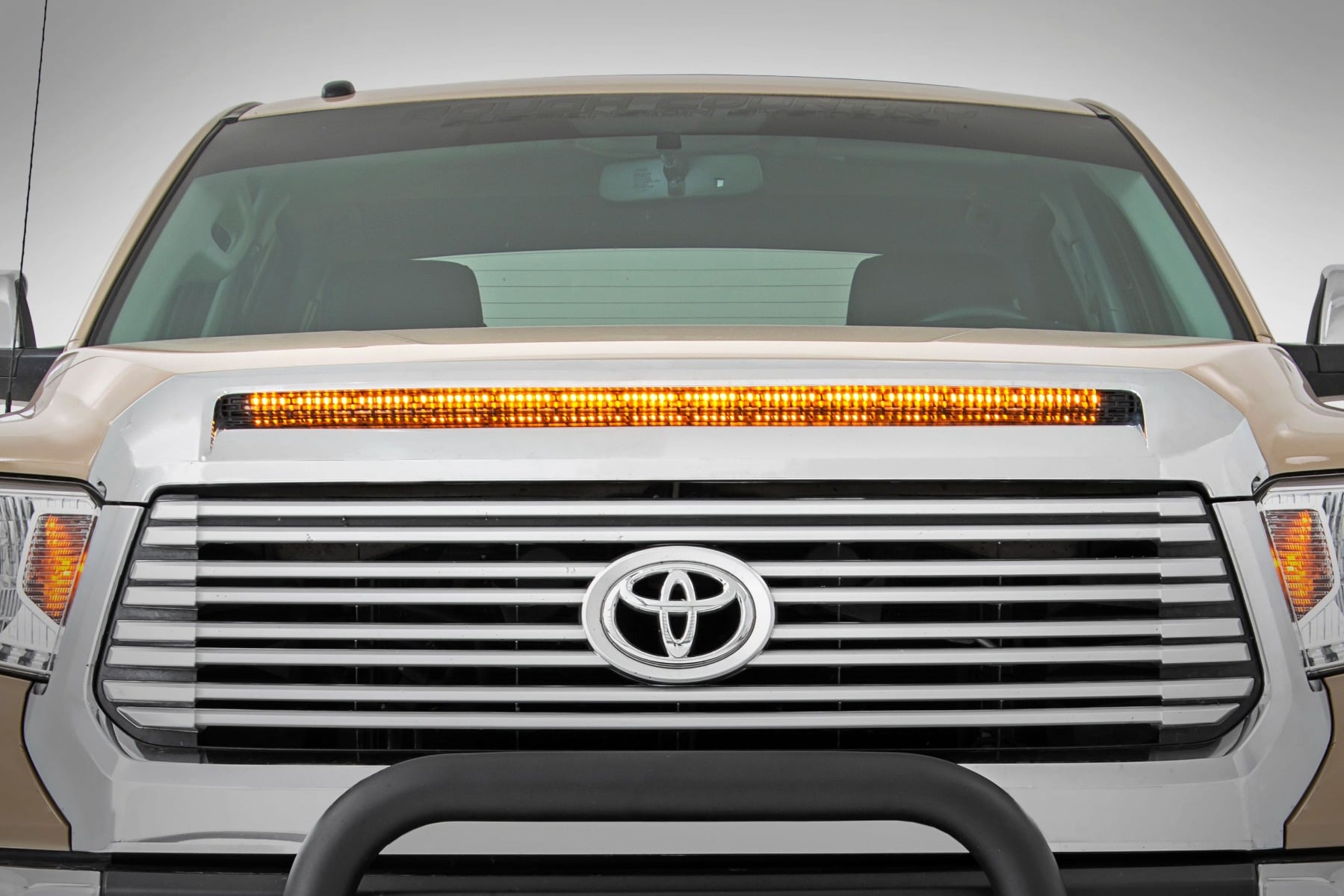LED Light Kit Hood Bulge 40 Inch White/Amber Strip Toyota Tundra (14-21) Rough Country