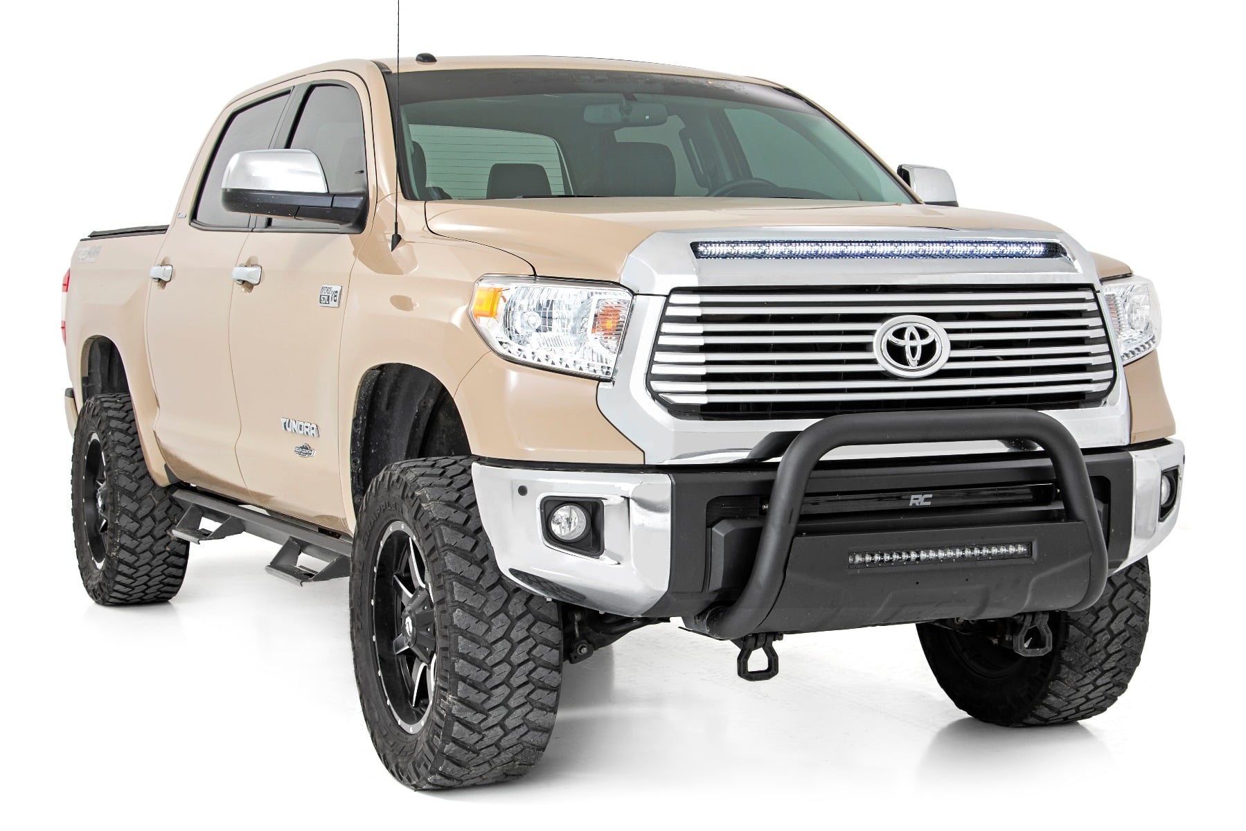 LED Light Kit Hood Bulge 40 Inch White/Amber Strip Toyota Tundra (14-21) Rough Country
