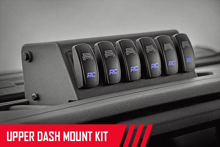 MLC-6 Multiple Light Controller Upper Dash Mount Kit 18-Up Wrangler JL, 20 Gladiator JT Rough Country