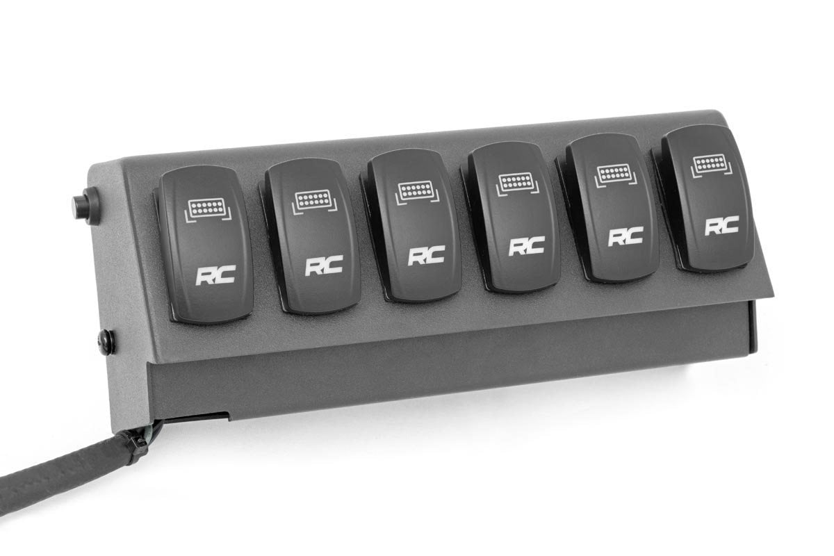 MLC-6 Multiple Light Controller Upper Dash Mount Kit 18-Up Wrangler JL, 20 Gladiator JT Rough Country