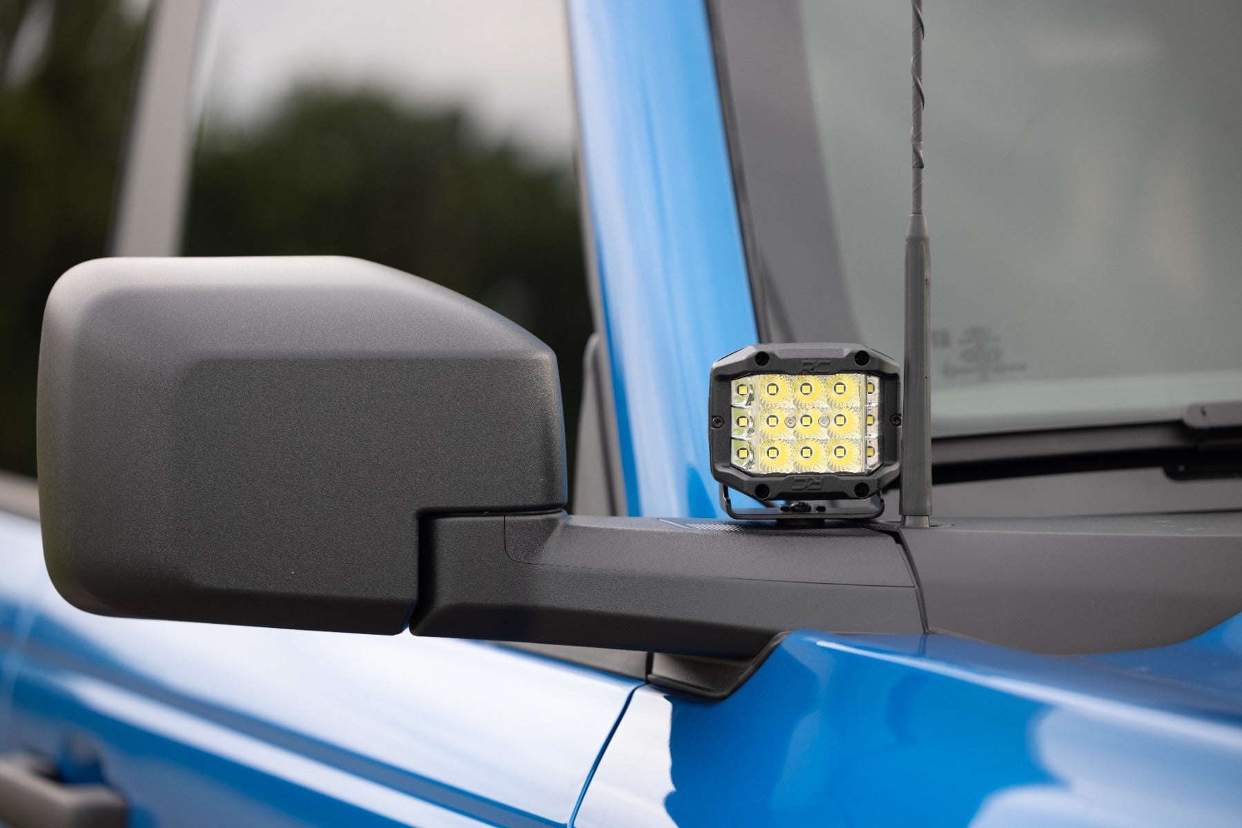 LED Light Kit Ditch Mount 2 Inch Black Pair Spot Pattern Ford Bronco (21-25) Rough Country