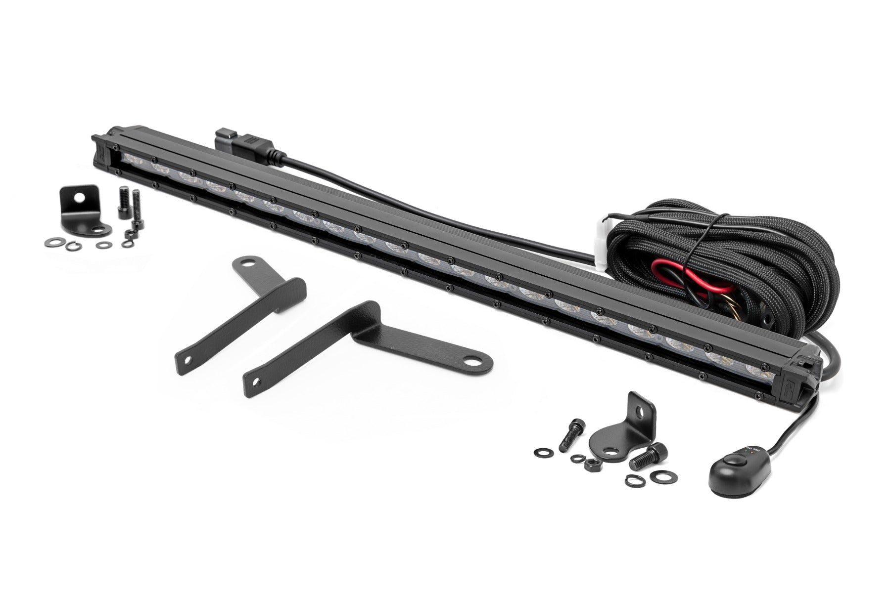 LED Light Kit Bumper Mount 20 Inch Black Slim Line Toyota Tundra (22-26) Rough Country