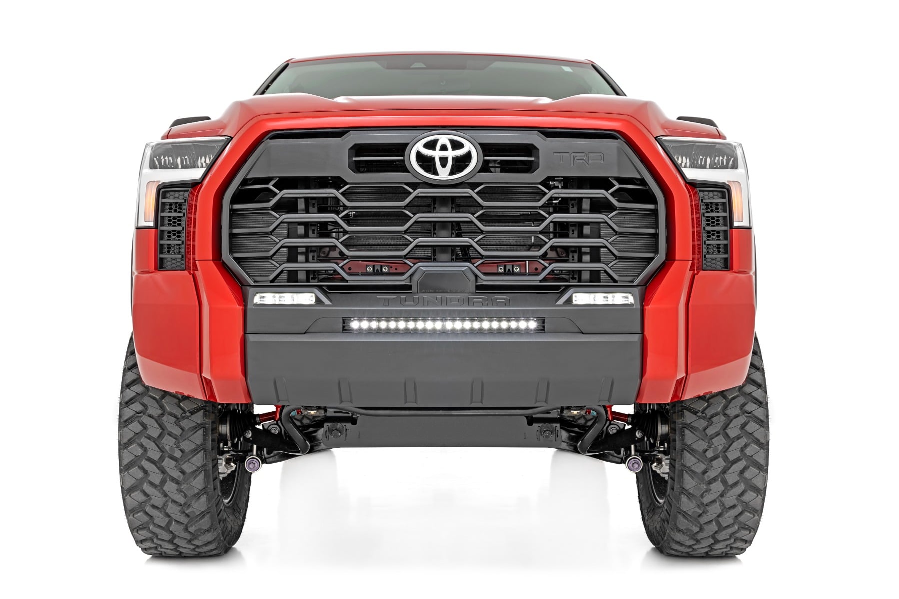 LED Light Kit Bumper Mount 20 Inch Black Slim Line Toyota Tundra (22-26) Rough Country