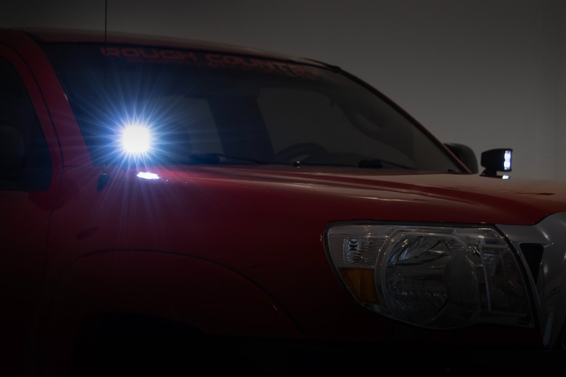 LED Light Kit Ditch Mount 3 Inch OSRAM Wide Toyota Tacoma 2WD/4WD (05-15) Rough Country