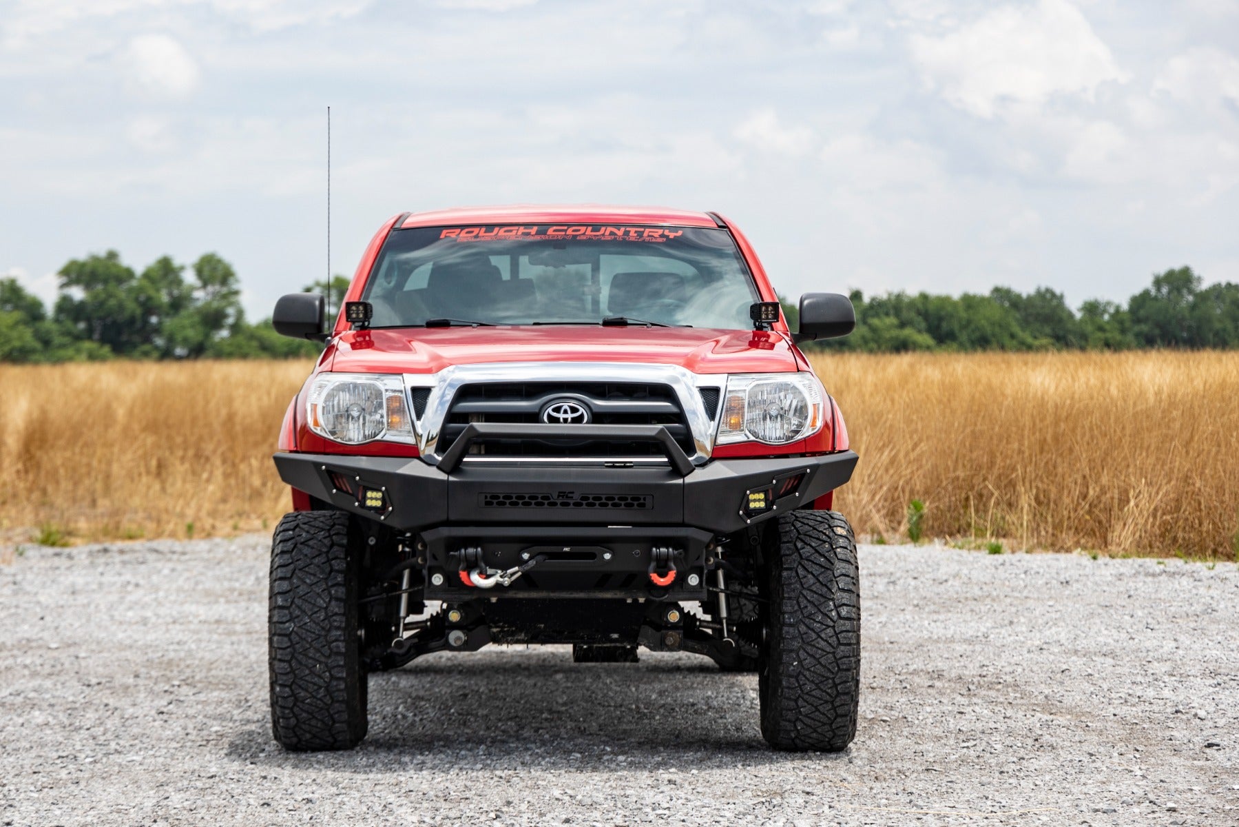 LED Light Kit Ditch Mount 3 Inch OSRAM Wide Toyota Tacoma 2WD/4WD (05-15) Rough Country