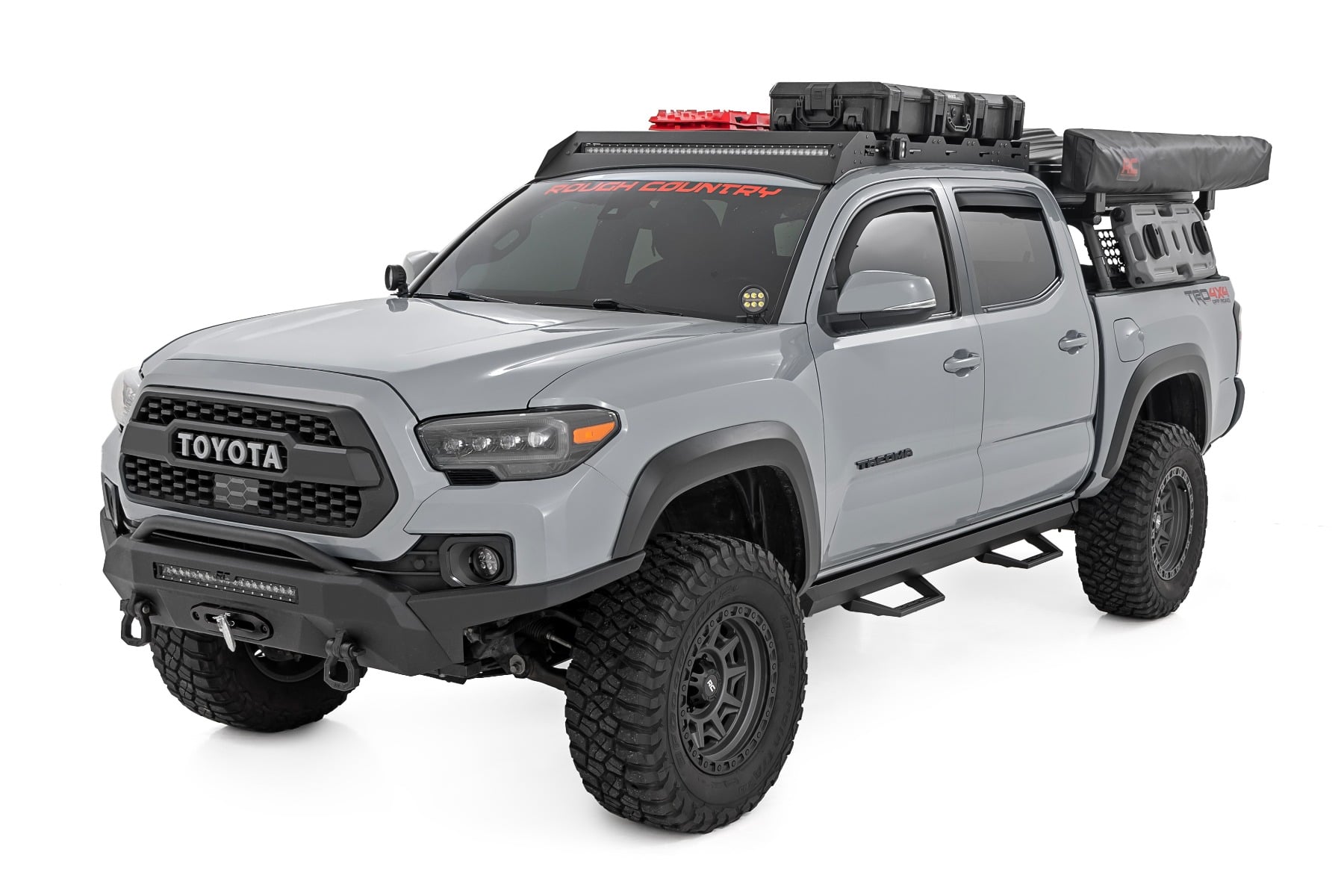 SRL2 Adj Aluminum Step Double Cab Toyota Tacoma 2WD/4WD (2005-2023) Rough Country