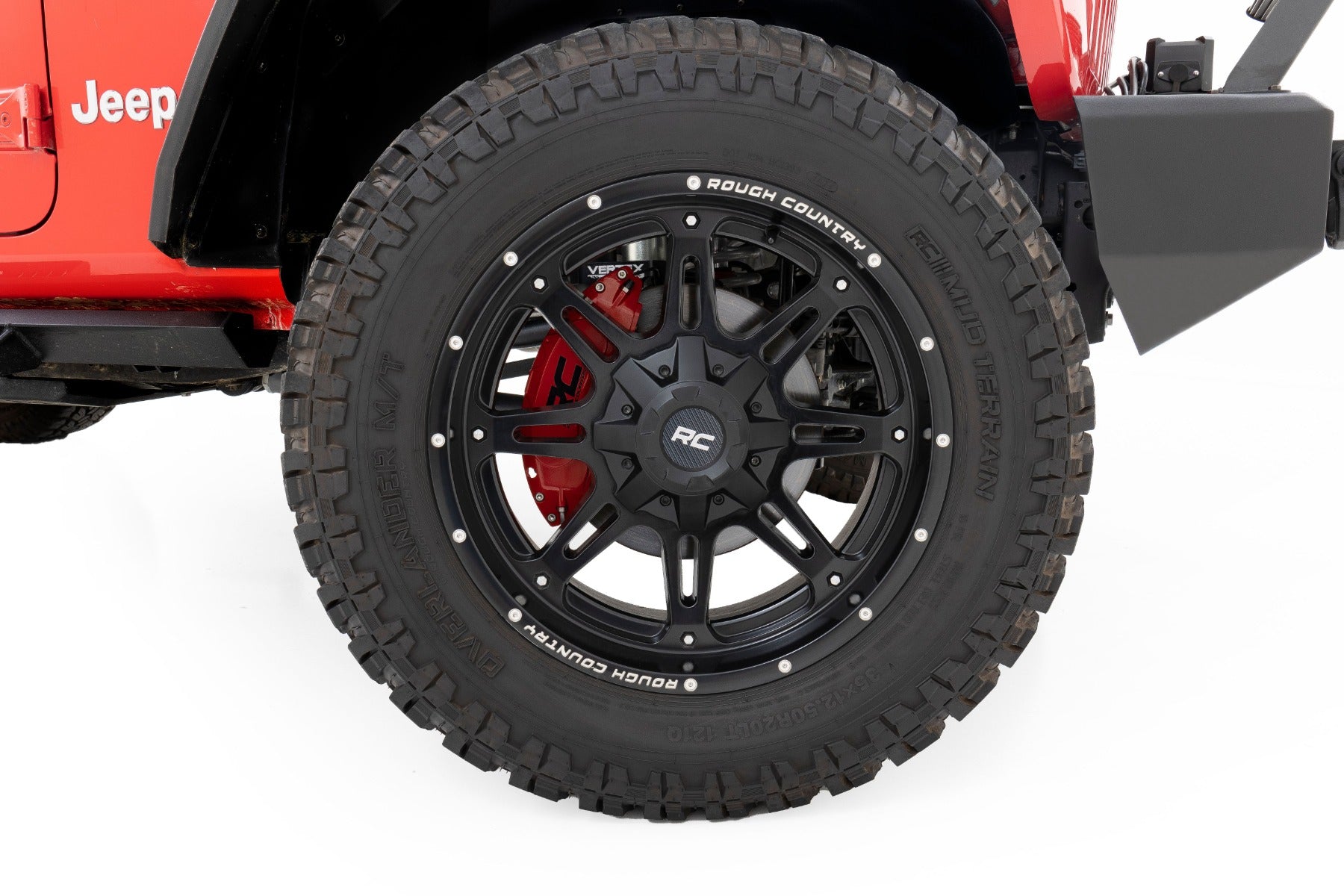 Caliper Covers Front and Rear Red Sport Jeep Gladiator JT/Wrangler JL (18-26) Rough Country