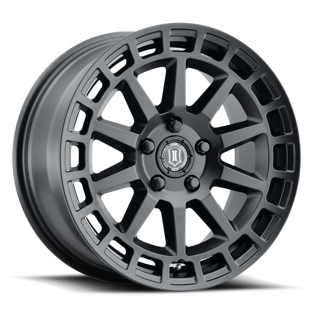 Journey 17 X 8 / 5 X 4.5 / 38 MM / 6 Inch Back Space Satin Black, ICON Alloys
