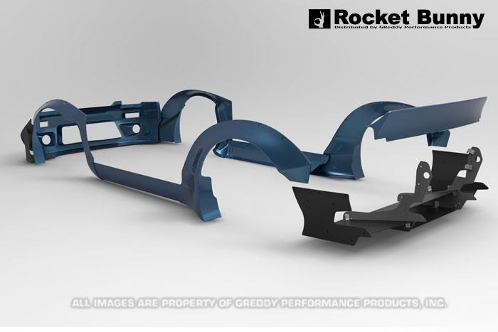 GReddy RPS13 V2 Rocket Bunny Aero Side Skirts Only