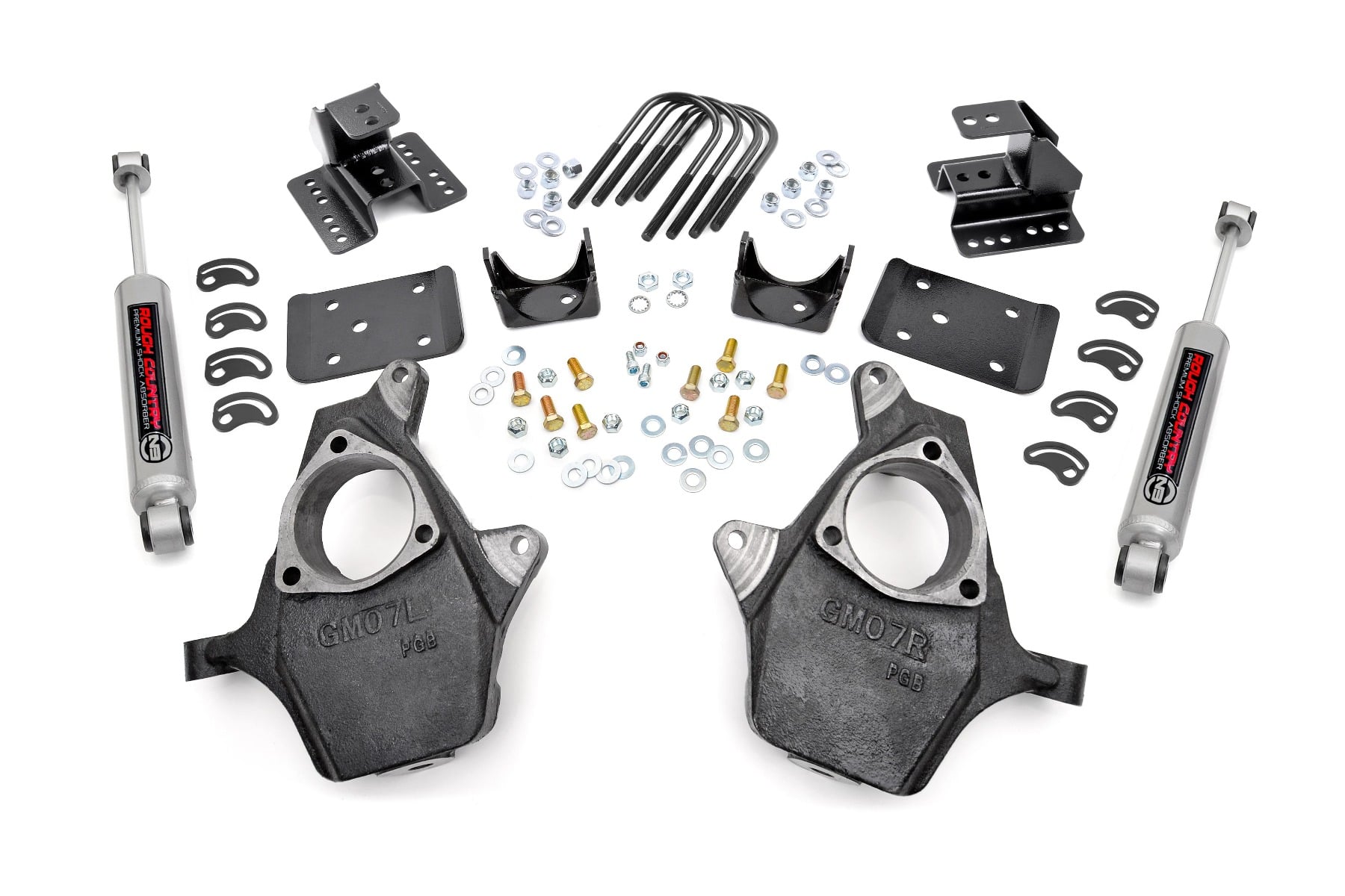 Lowering Kit Knuckle 2 Inch FR 4 Inch RR Silverado/Sierra 1500 (07-14) Rough Country