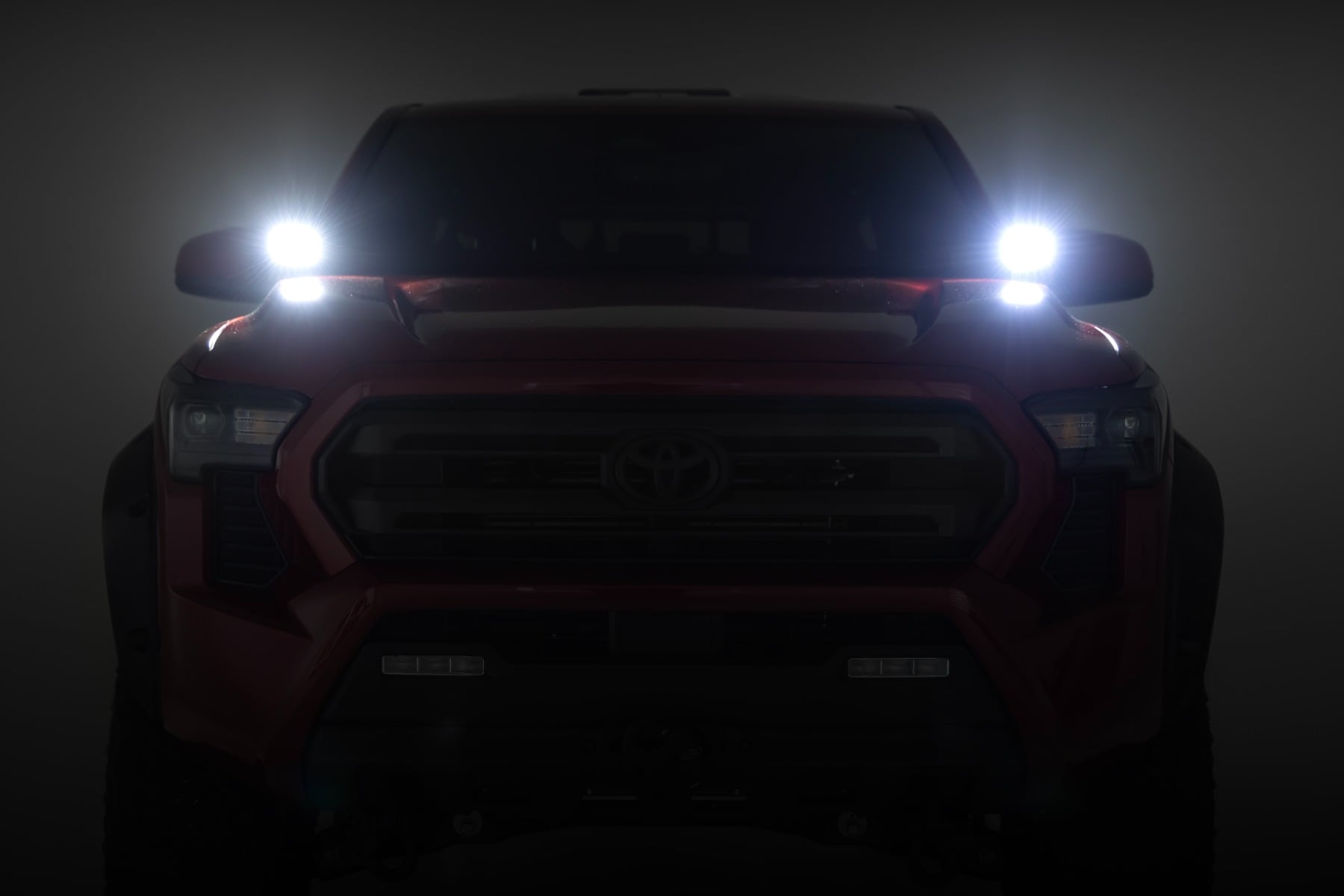LED Light Kit Ditch Mount 2 Inch Black Pair Amber DRL Toyota Tacoma (24-26) Rough Country