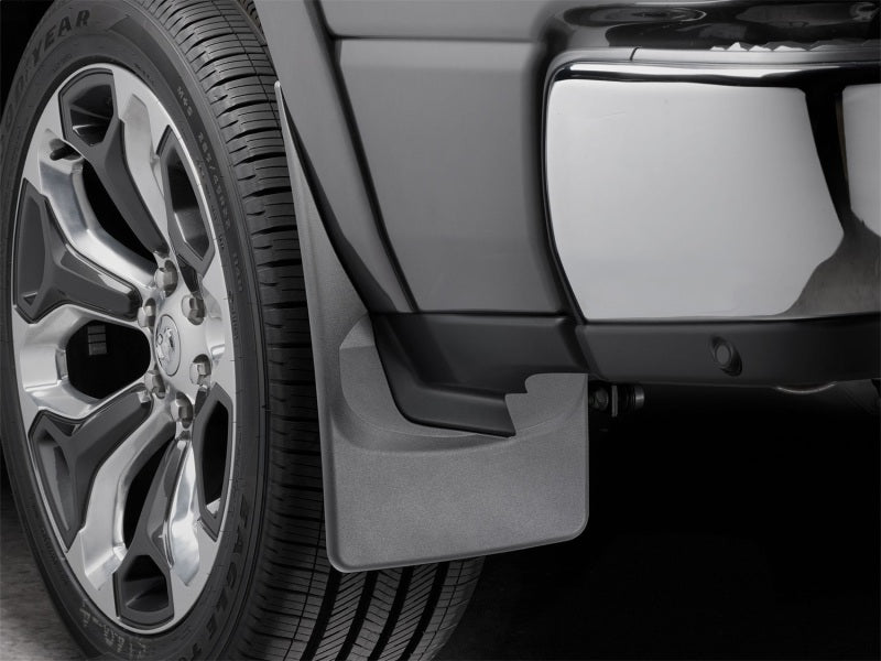 WeatherTech 19+ Dodge Ram w/ Factory Flares Rear No Drill Mudflaps - Black