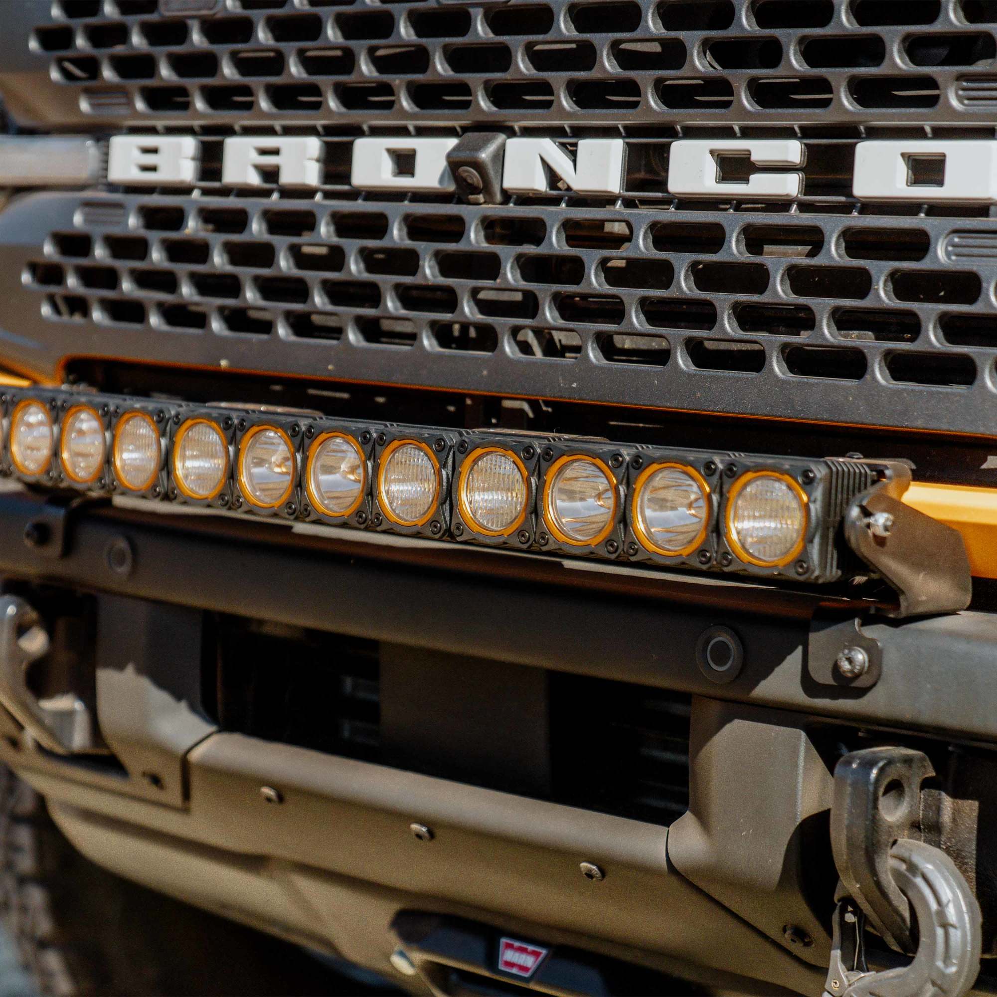 Flex Era 30 Inch LED Light Bar Mount Front Bumper Gen6 2021+ Ford Bronco KC HiLiTES