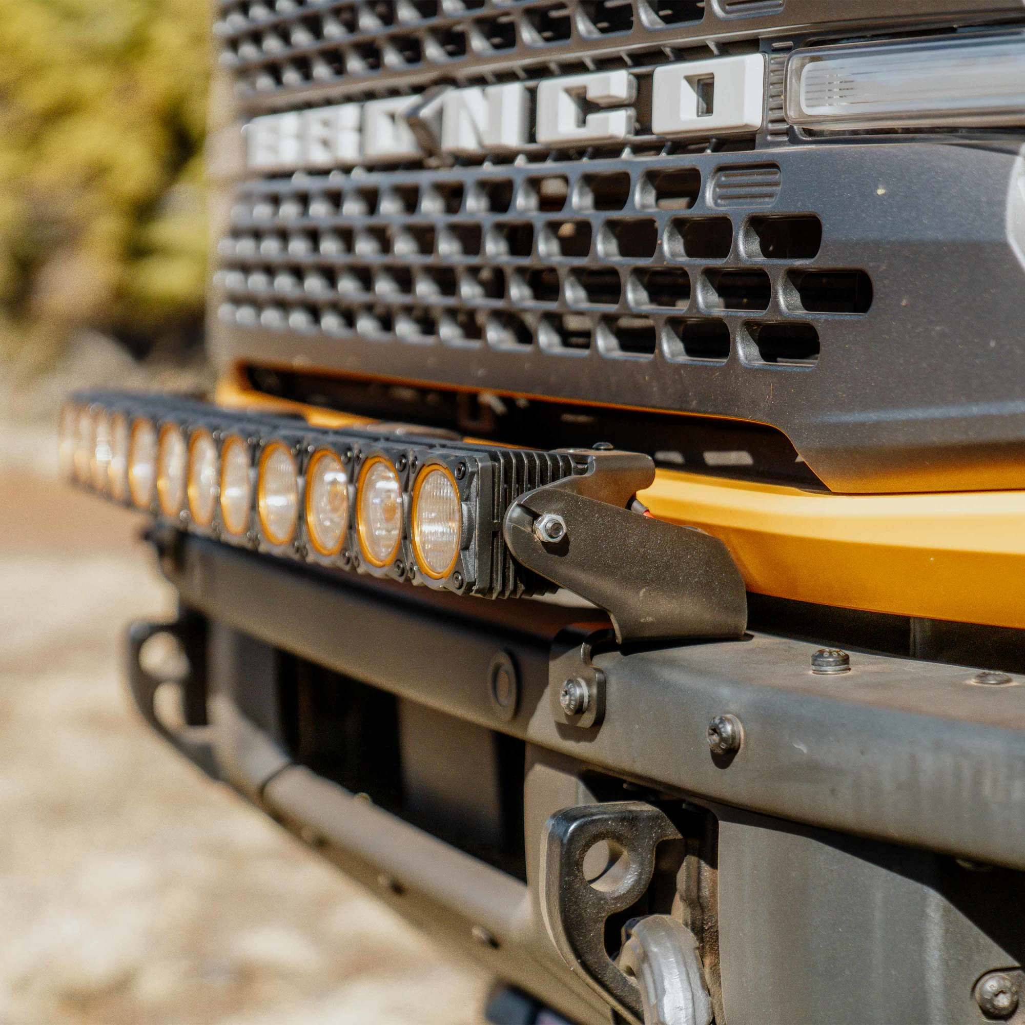 Flex Era 30 Inch LED Light Bar Mount Front Bumper Gen6 2021+ Ford Bronco KC HiLiTES