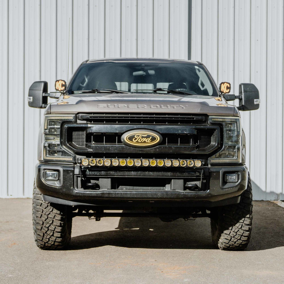 Flex Era 40 Inch LED Light Bar Mnt Front Bumper 2017-2024 Ford Super Duty KC HiLiTES
