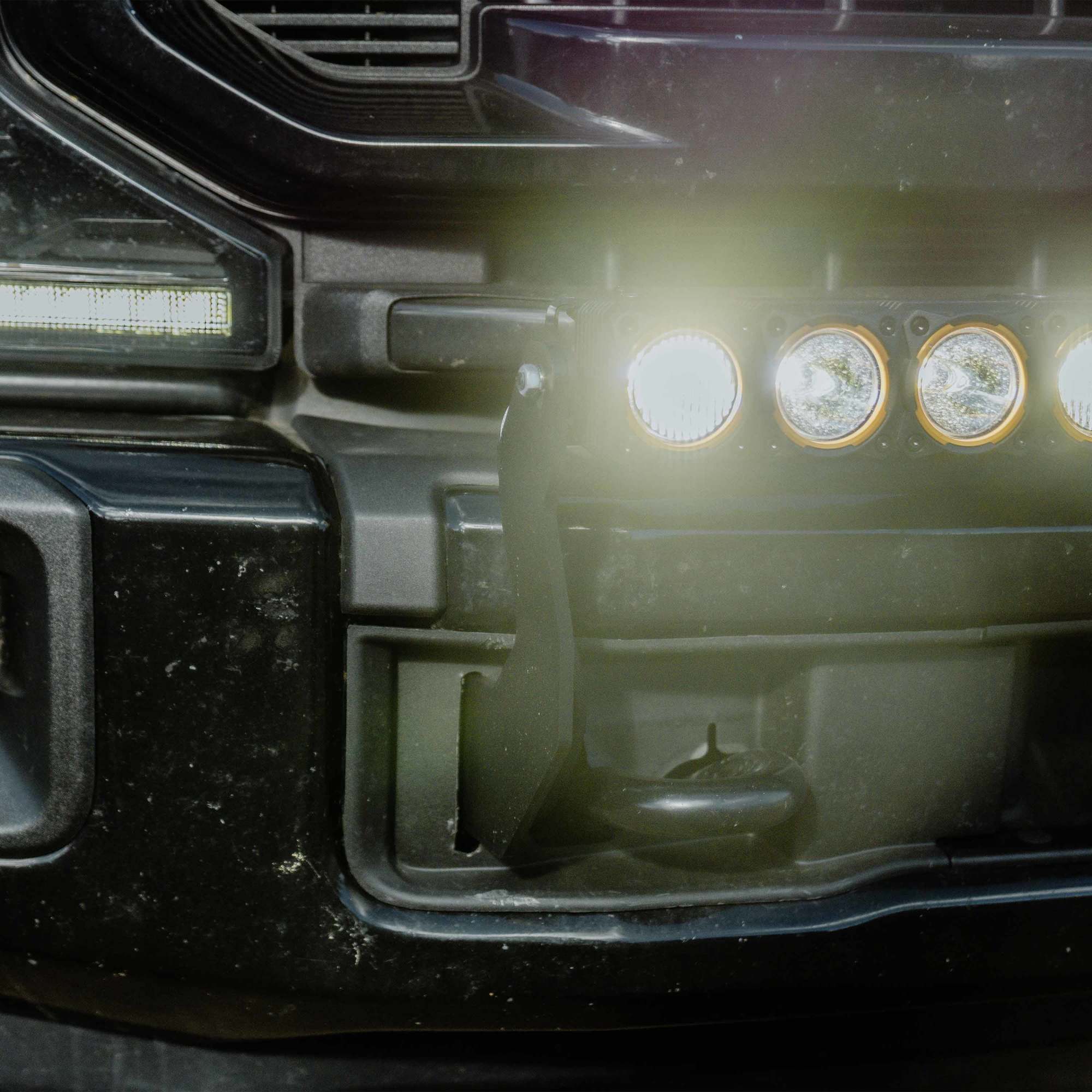 Flex Era 40 Inch LED Light Bar Mnt Front Bumper 2017-2024 Ford Super Duty KC HiLiTES