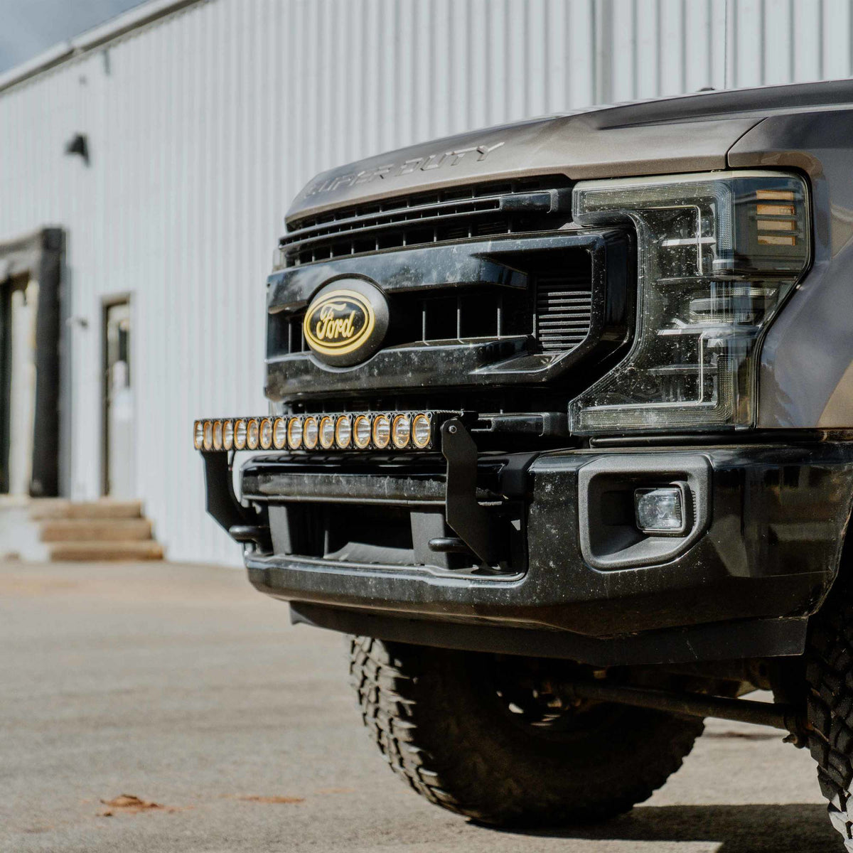 Flex Era 40 Inch LED Light Bar Mnt Front Bumper 2017-2024 Ford Super Duty KC HiLiTES