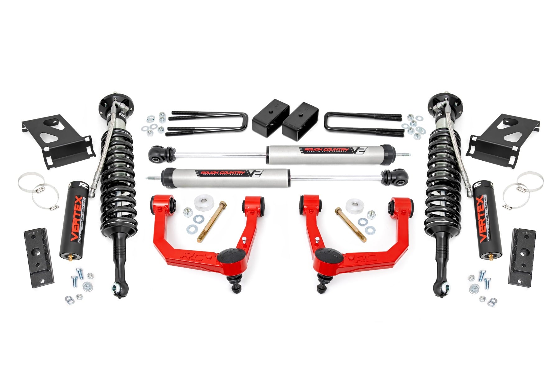 3.5 Inch Lift Kit Red UCA Vertex/V2 Toyota Tacoma 2WD/4WD (2005-2023) Rough Country