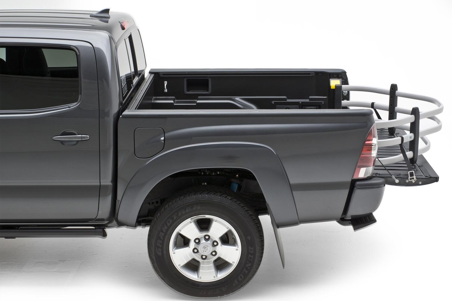 Silver BedXtender HD Tailgate Bed Extender Moto For 04-12 Colorado/Canyon 1996-2004 Sonoma 1987-2011 Dodge Dakota 1998-2017 Nissan Frontier 00-06 Toyota Tundra 05-15 Toyota Tacoma 1998-2006 Mazda B-Series 07-09 Mitsubishi Raider Standard Bed AMP Research