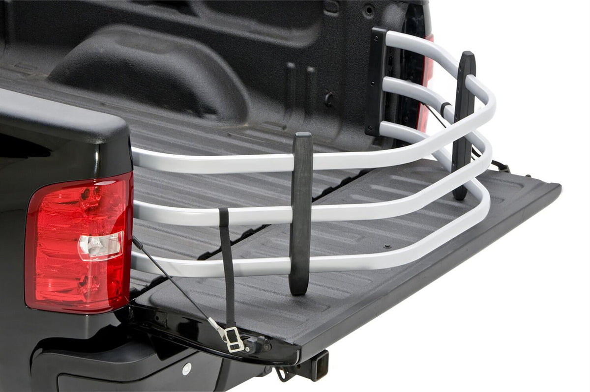 Silver BedXtender HD Tailgate Bed Extender Sport Truck Bed Extender 19-24 Ram 1500 Standard Bed AMP Research