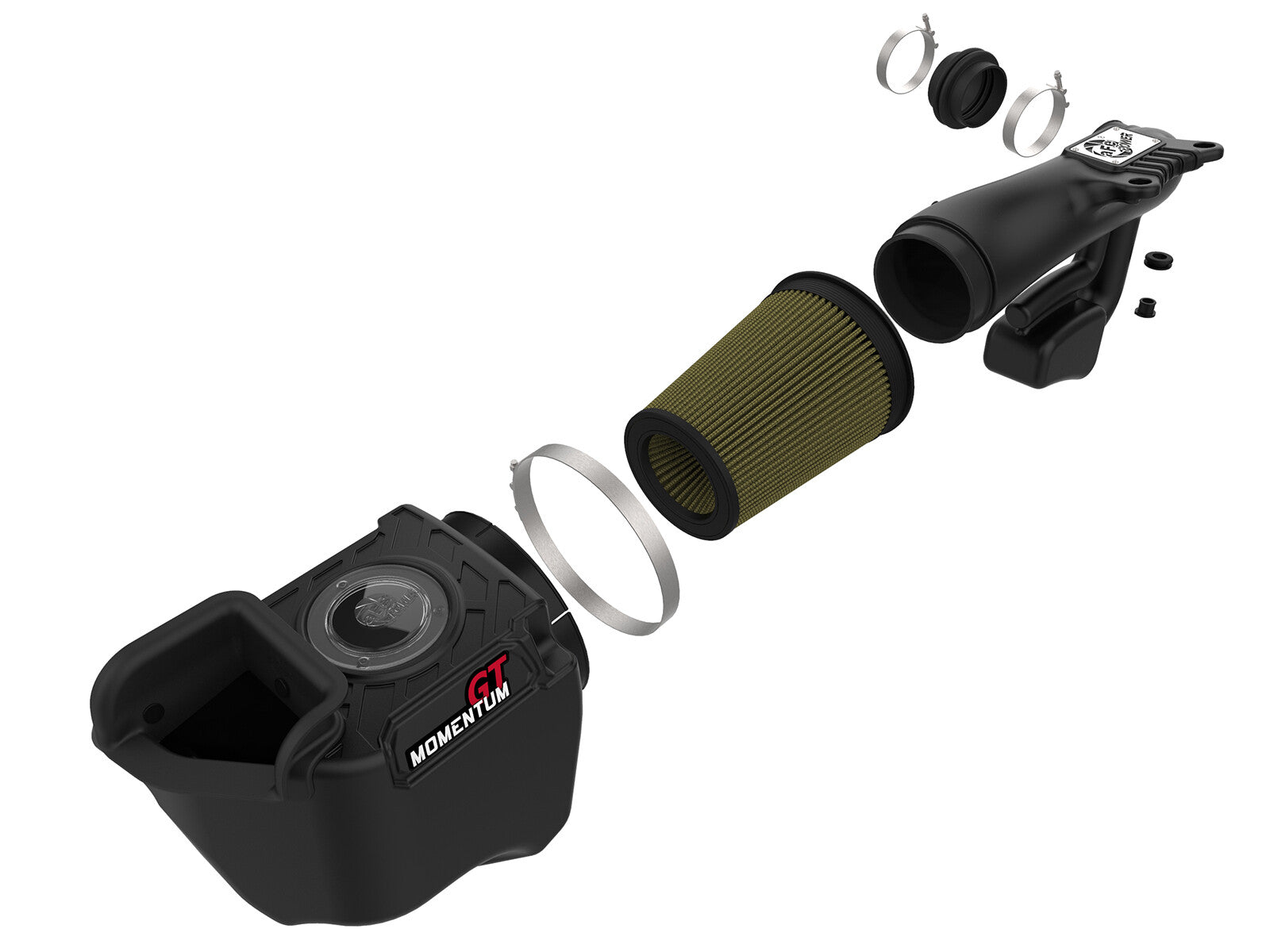 Momentum GT Cold Air Intake System w/ Pro Guard 7 Filter Jeep Wrangler (JK) 12-18 V6-3.6L 12 ft-lbs Torque Gain aFe Power