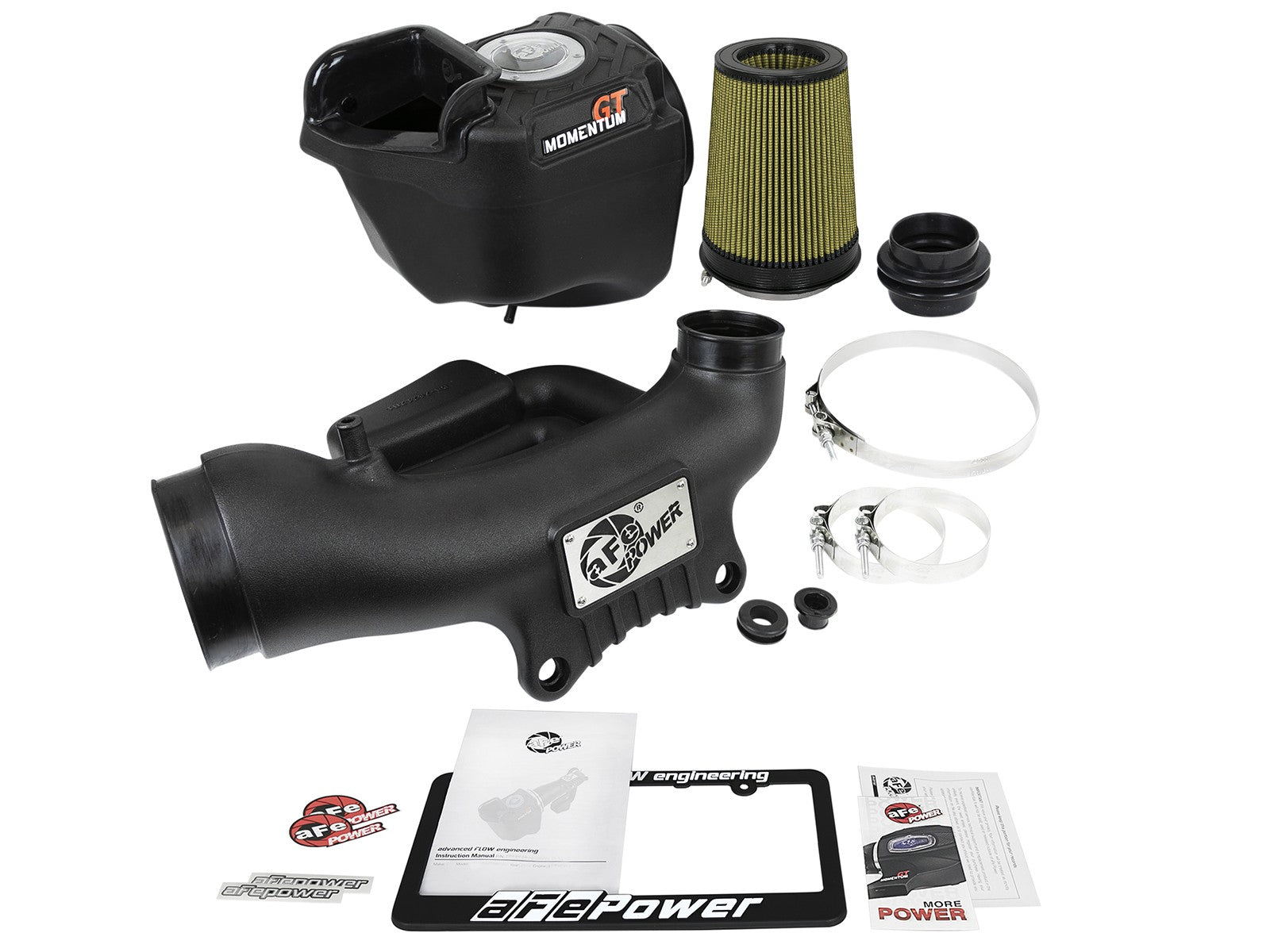 Momentum GT Cold Air Intake System w/ Pro Guard 7 Filter Jeep Wrangler (JK) 12-18 V6-3.6L 12 ft-lbs Torque Gain aFe Power