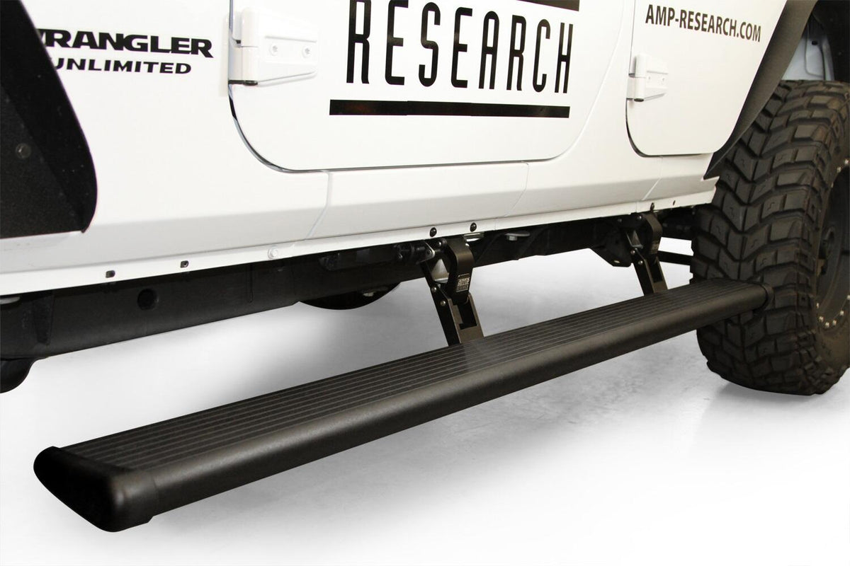 PowerStep Electric Running Boards For 2007-2017 Jeep Wrangler JK Unlimited 4-Door AMP Research