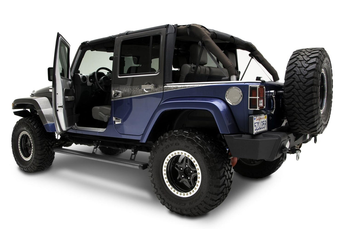 PowerStep Electric Running Boards For 2007-2017 Jeep Wrangler JK Unlimited 4-Door AMP Research