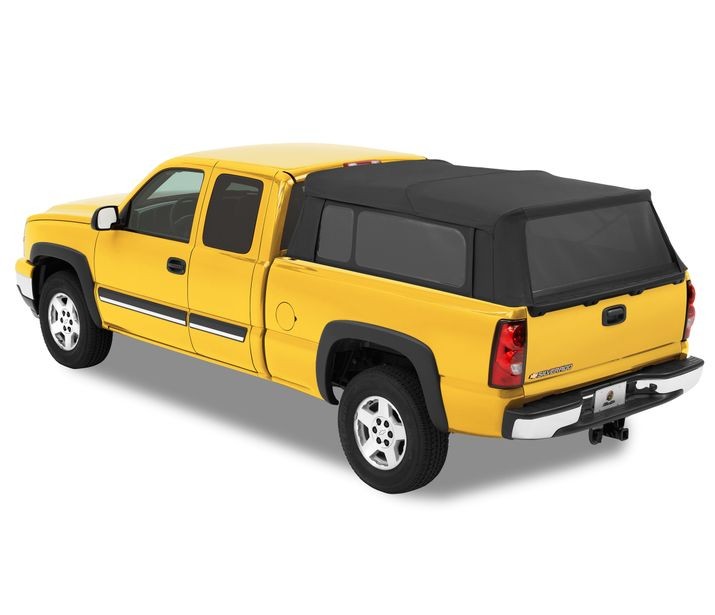 Supertop Truck Bed Cap For Chevy/GMC 1999-2018 Silverado/Sierra 8.0 Foot Bed Black Diamond Fabric Bestop