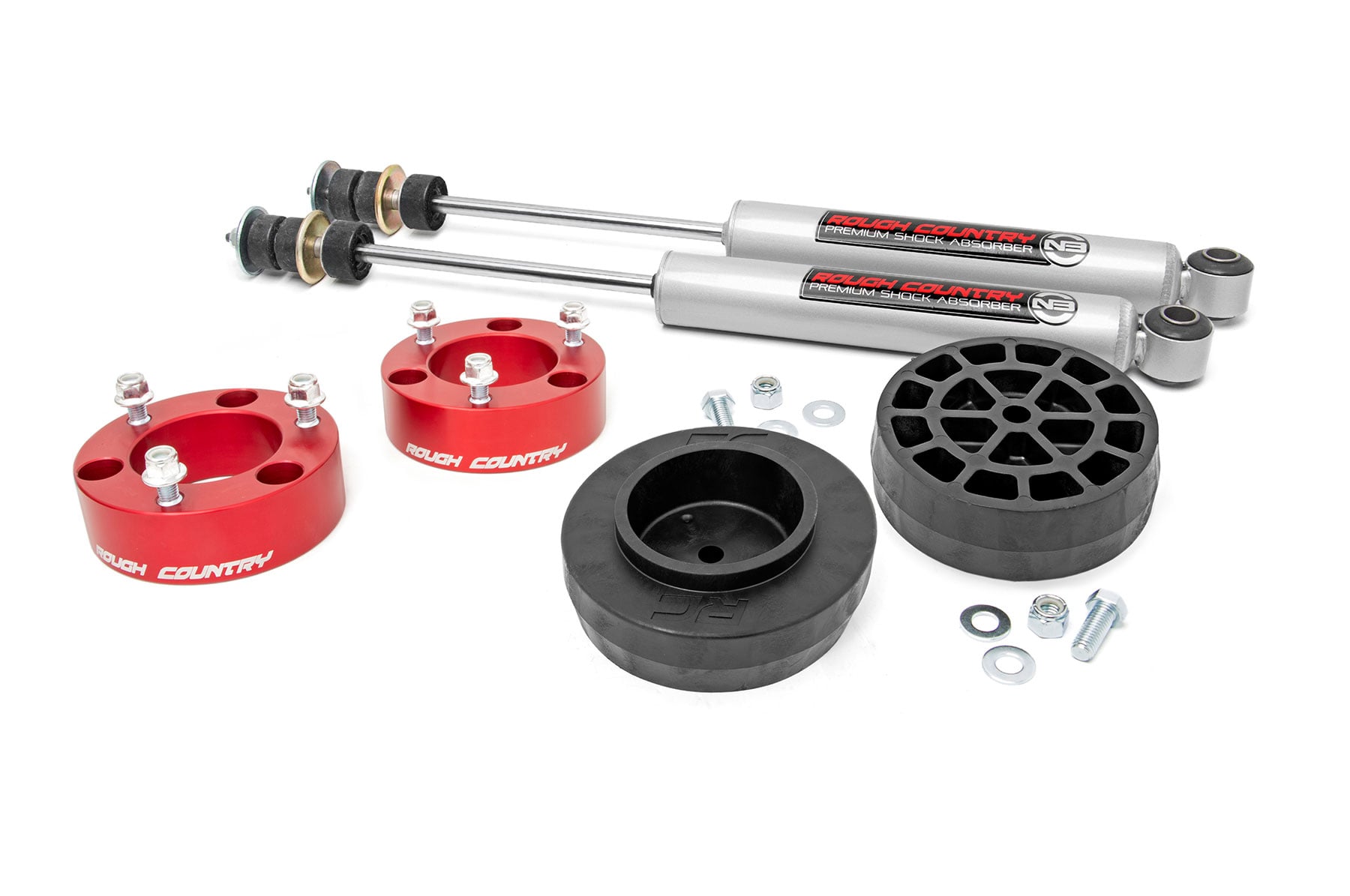 3 Inch Lift Kit Red Spacers Toyota 4Runner (03-09)/FJ Cruiser (07-14) Rough Country
