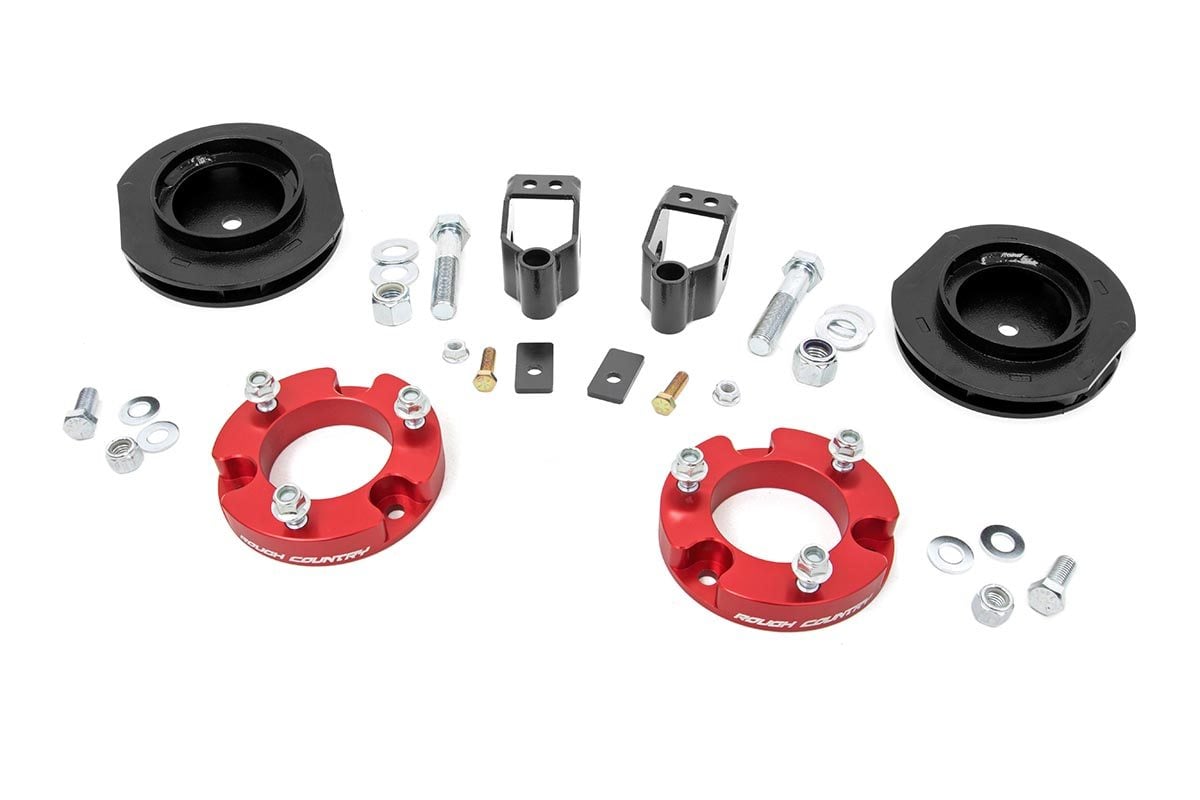 2 Inch Lift Kit X-REAS Red Spacers Toyota 4Runner 2WD/4WD (2010-2024) Rough Country