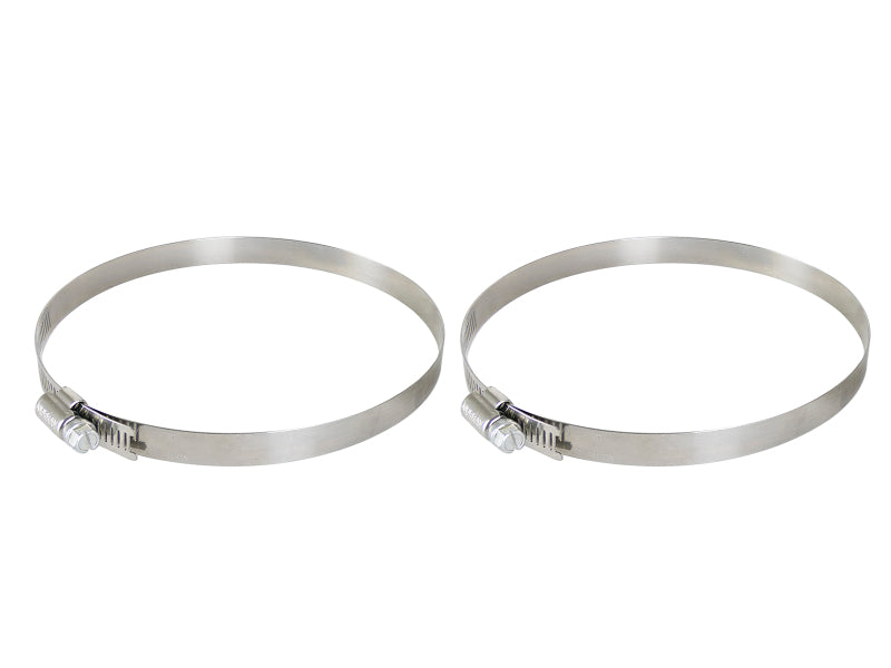 Afe Magnum FORCE Replacement Clamp Kit includes two stainless steel clamps for 5-1/16 to 6-inch ID range.