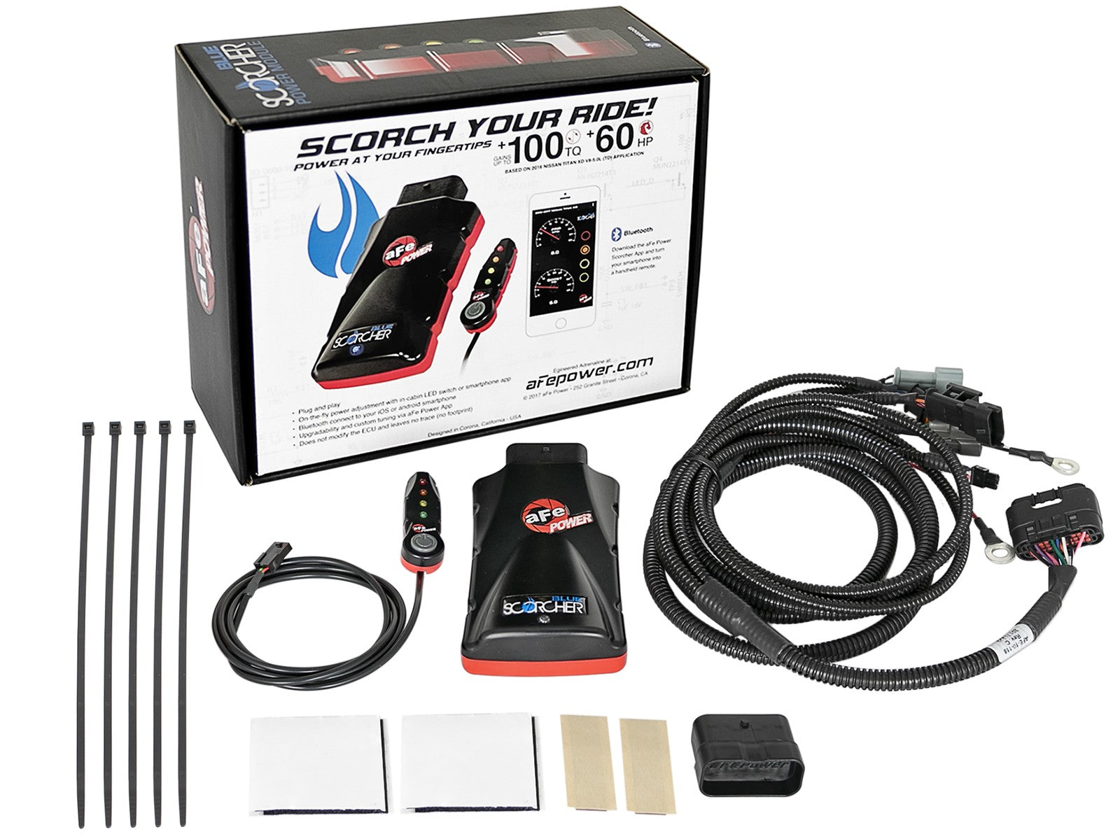 Scorcher Blue Bluetooth Capable Power Module Ford F-150/Raptor 17-20 V6-3.5L (tt)/Expedition 18-21 V6-3.5L (tt) aFe Power