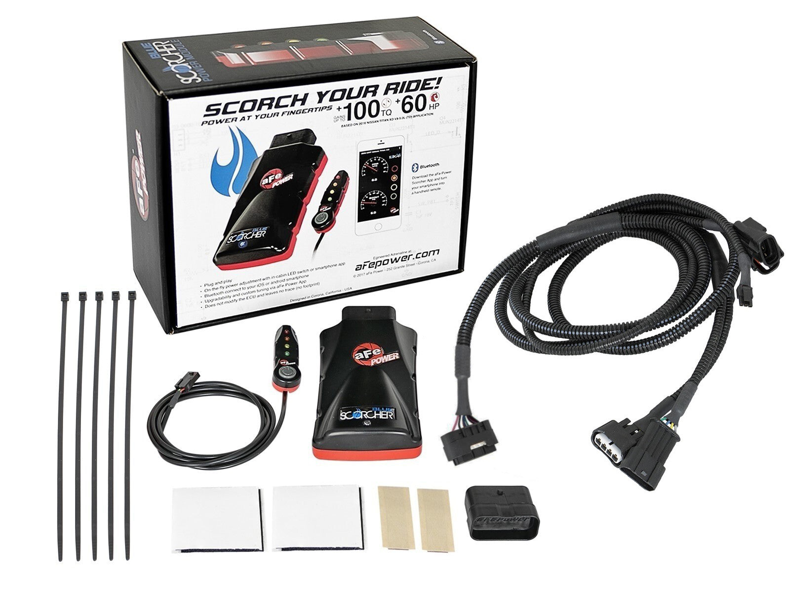 Scorcher Blue Bluetooth Capable Power Module Toyota Land Cruiser (J300)/Tundra 22-26 V6-3.4L (tt) aFe Power