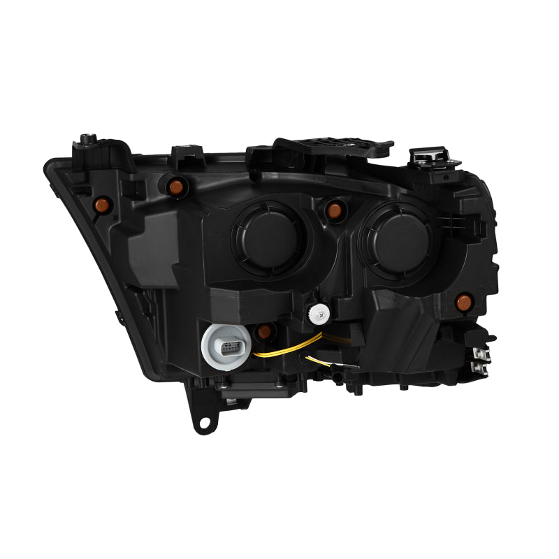 AlphaRex NOVA-Series LED projector headlight for 2019-2023 Dodge Ram 1500, featuring a sleek Alpha-Black design.